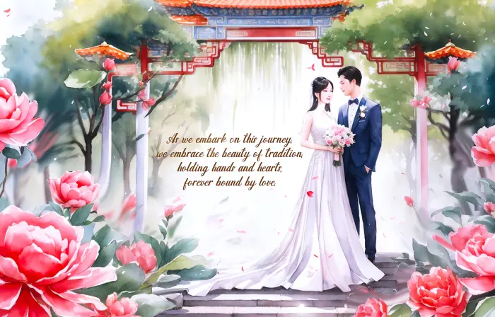 Chinese 2D Character Wedding Invitation Slideshow